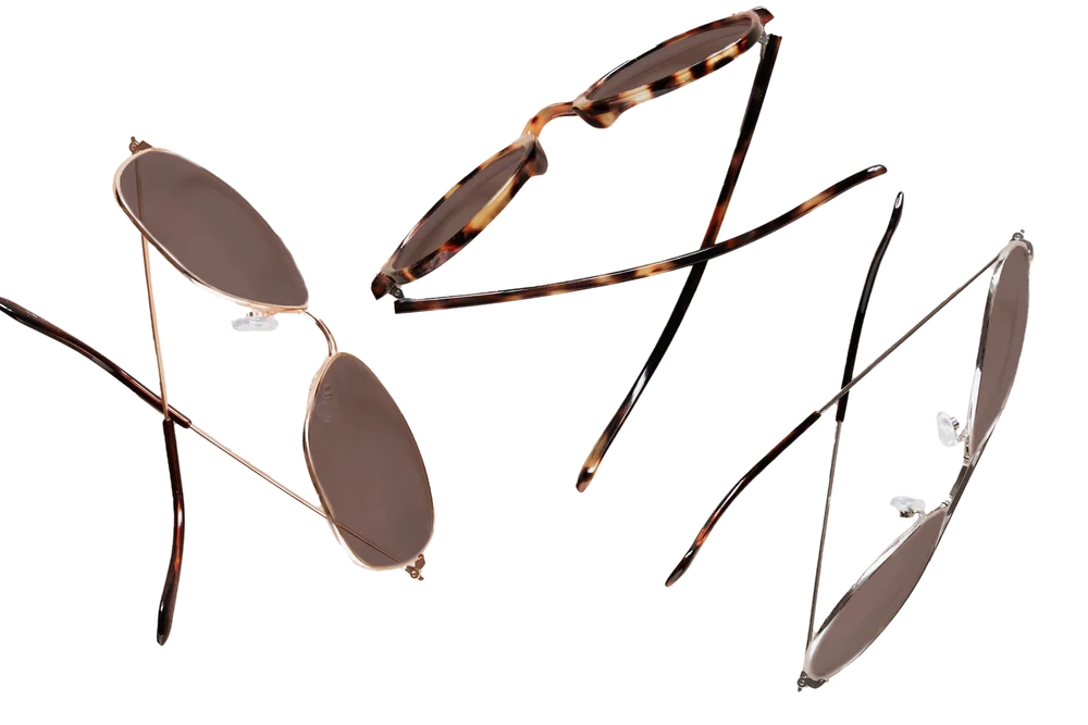 Custom Sunglasses Prescription (Brown), 3 different frames
