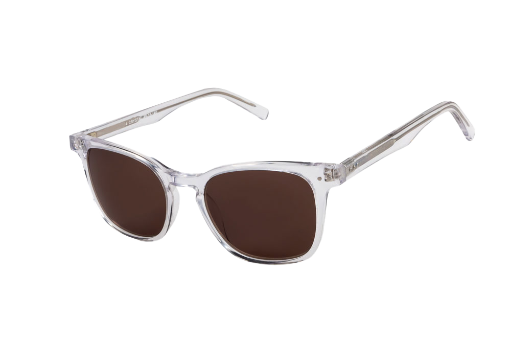 Crystal Sunglasses (Brown) Angled View